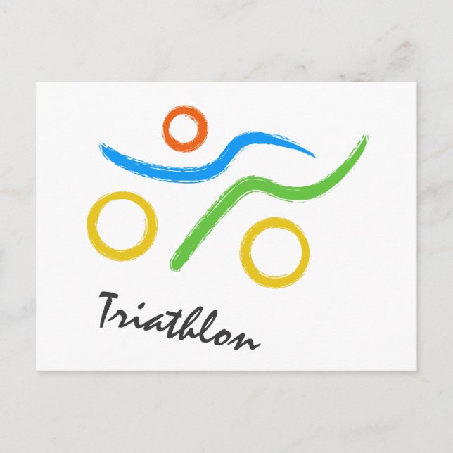 Triathlon-logotyp Vykort (Framsida)