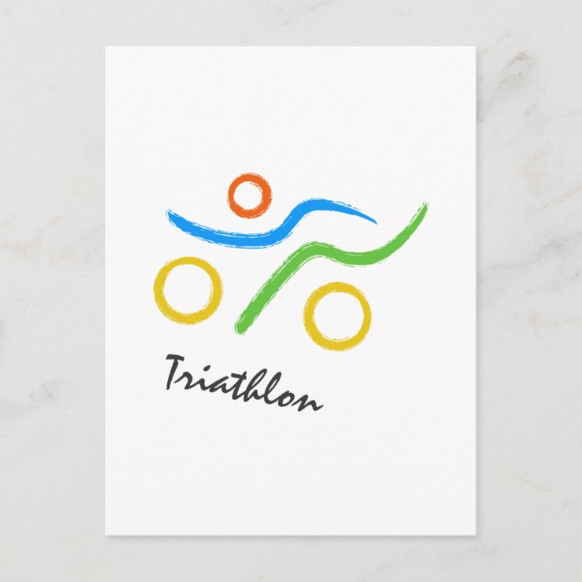 Triathlon-logotyp Vykort (Framsida)
