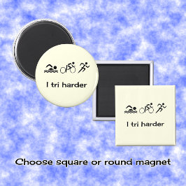 Triathlon lustig piktogramtitel magnet