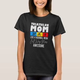 Triathlon Mamma Kärlek to Springa Bike and Simma T Shirt