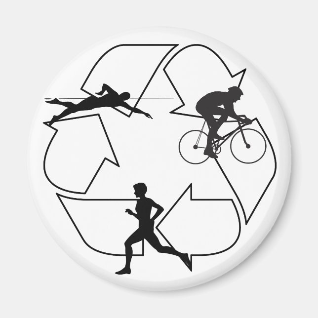 Triathlon Man Magnet (Framsidan)