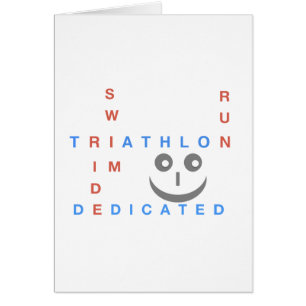 Triathlon mig hängiven förmiddag hälsningskort