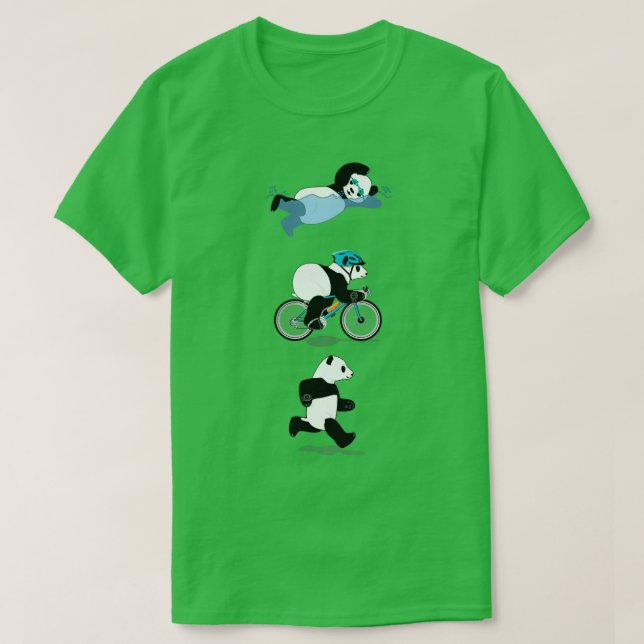 Triathlon Panda Blue Classic TShirt T Shirt (Design framsida)