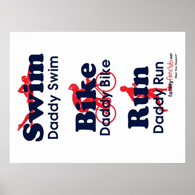 Triathlon Pappa Poster (Framsidan)