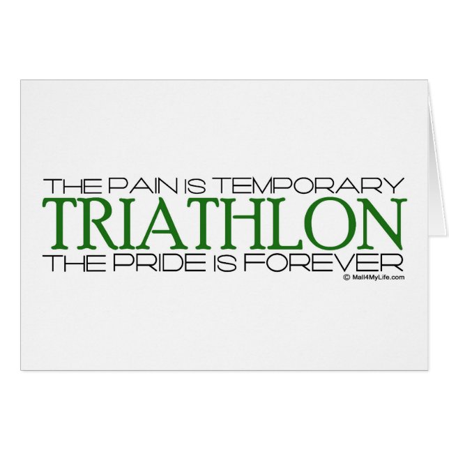 Triathlon - pridet är för evigt hälsningskort (Framsidan Horizontal)