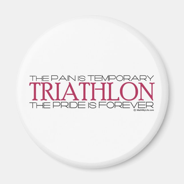 Triathlon - Pridet är för evigt Magnet (Framsidan)