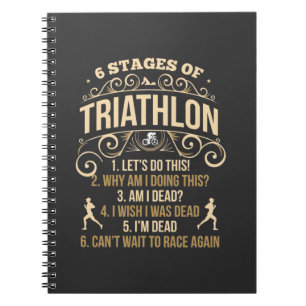 Triathlon Quote Crazy Triathlete Sportsman Anteckningsbok