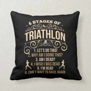 Triathlon Quote Crazy Triathlete Sportsman Kudde