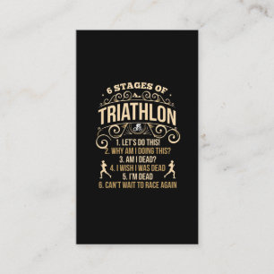 Triathlon Quote Crazy Triathlete Sportsman Visitkort