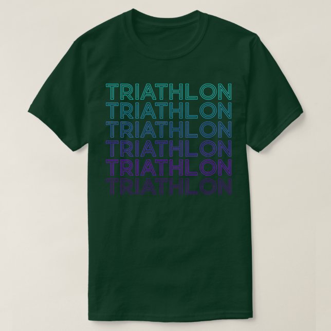 Triathlon Retro T Shirt (Design framsida)