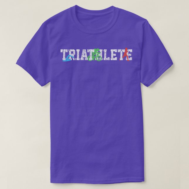 Triathlon Running Swimming Biking 2 T Shirt (Design framsida)