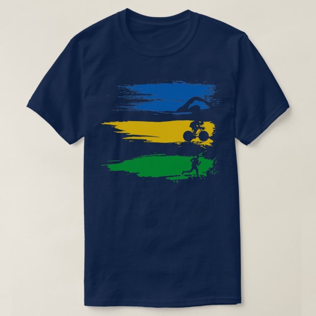 Triathlon Running Triathletes Competition Idrottsm T Shirt (Design framsida)