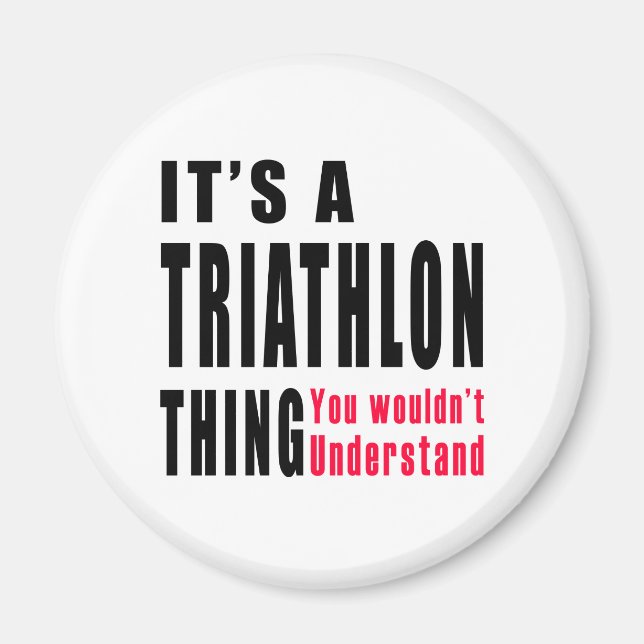 Triathlon Sak-design Magnet (Framsidan)