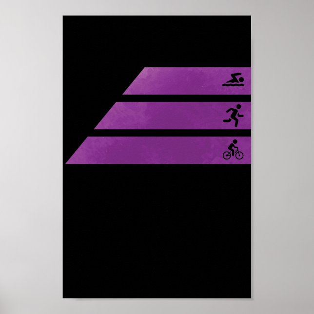 Triathlon schwimmen laufen Rad fahren Poster (Framsidan)