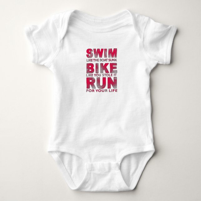 Triathlon - Simma, Bike, Springa, Funny Triathlete T Shirt (Framsida)