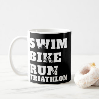 Triathlon Simma, Bike, Springa, idrottsman, t-shir Kaffemugg