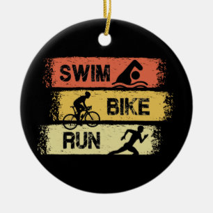 Triathlon - Simma Bike Springa Julgransprydnad Keramik