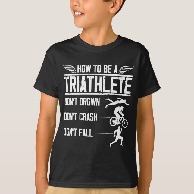 Triathlon Simma Bike Springa Triathlete Sportsman T Shirt (Framsida)