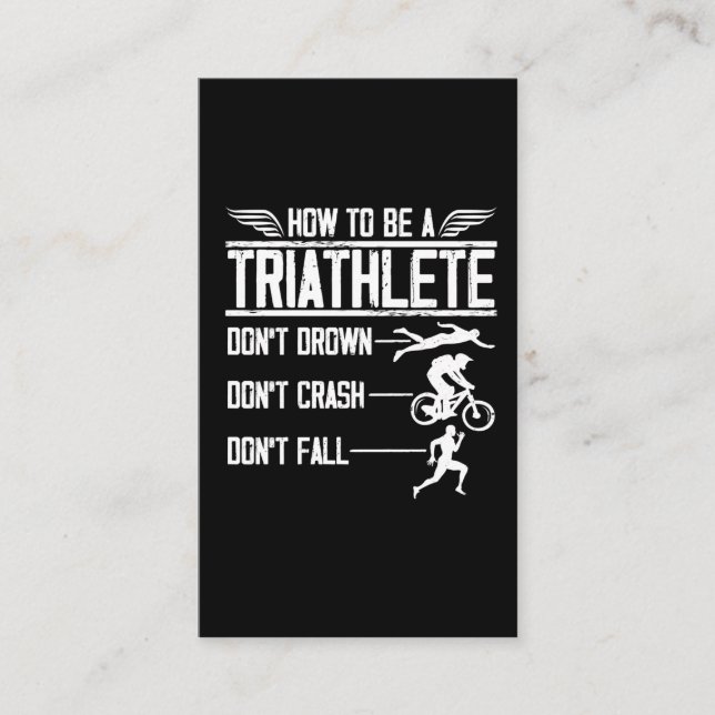 Triathlon Simma Bike Springa Triathlete Sportsman Visitkort (Framsida)