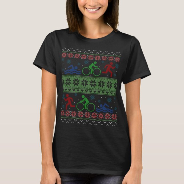 Triathlon Simma Bike Springa Ugly jul Sweater T Shirt (Framsida)