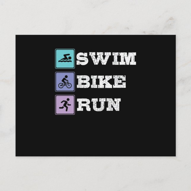 Triathlon Simma Bike Springa Vykort (Framsida)