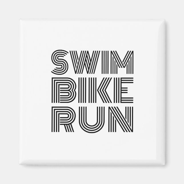 Triathlon simma Cycle springa design Magnet (Framsidan)