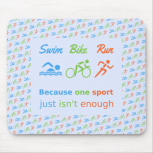 Triathlon simma Cycle springa piktogram, citat Musmatta