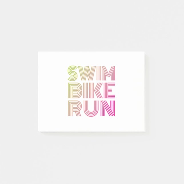 Triathlon simma Cycle springa Post-it Block (Framsida)