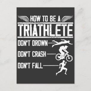 Triathlon Simma Cykel Löpning Triathlet Idrottsman Vykort