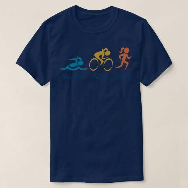 Triathlon simma cykel springa girl TTA Classic TSh T Shirt (Design framsida)
