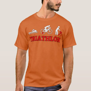Triathlon simma cykel springa med handicap t shirt