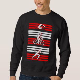 Triathlon Simning Cykling Löpning Sportentusiaster Lång Ärmad Tröja