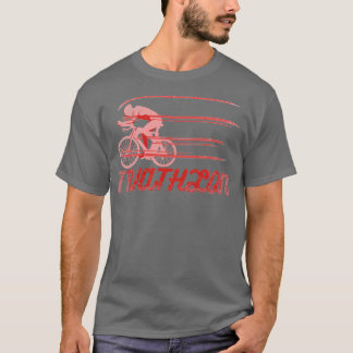 Triathlon som kör simcykling sportgåva t shirt