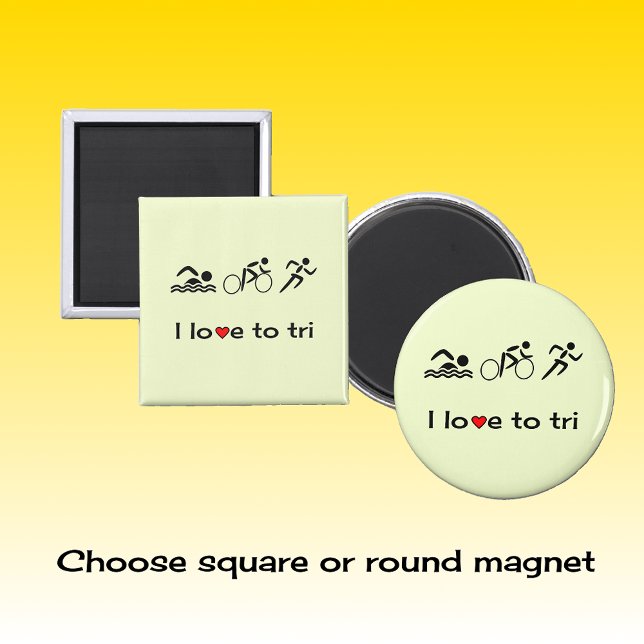 Triathlon som motiverar bildtext för piktogram magnet (Skapare uppladdad)