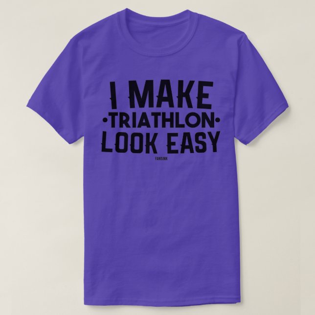 Triathlon Sport roligt marathon gift T Shirt (Design framsida)