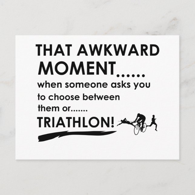 Triathlon-sportdesign Vykort (Framsida)