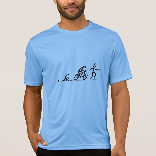 Triathlon Sportshirt Tee Shirt (Framsida)