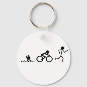 Triathlon Stick figurer Nyckelring