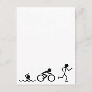 Triathlon Stick figurer Vykort