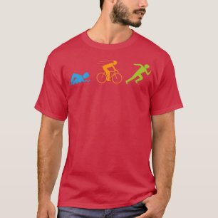 Triathlon Swiming Biking Running T Shirt