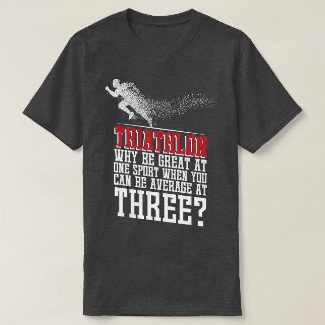 Triathlon swimming bike running gift 3 t shirt (Design framsida)