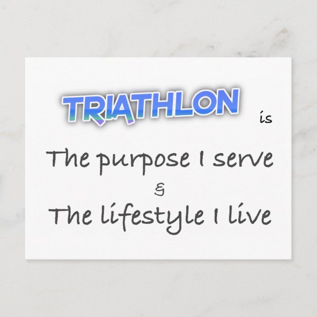 TRIATHLON - Syftet med mitt  Vykort (Framsida)
