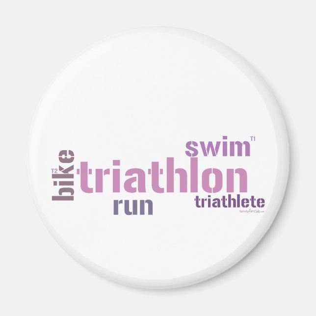 Triathlon-text Magnet (Framsidan)