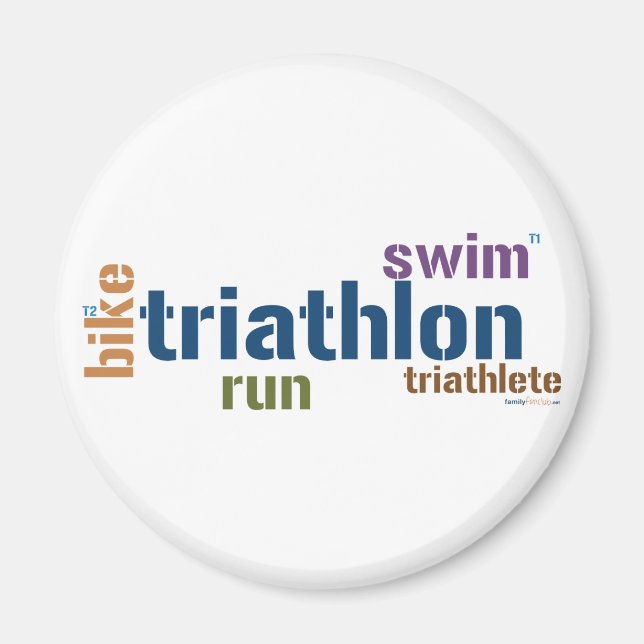 Triathlon-text Magnet (Framsidan)