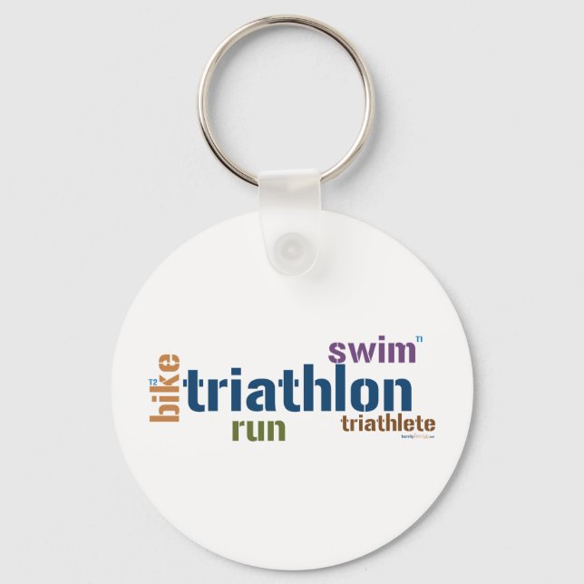Triathlon-text Nyckelring (Framsida)