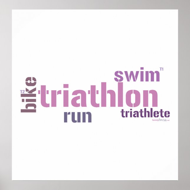 Triathlon-text Poster (Framsidan)