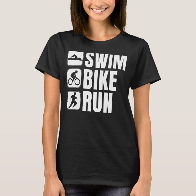 Triathlon Tri Triathletes Idrottsmans Running Fitn T Shirt (Framsida)