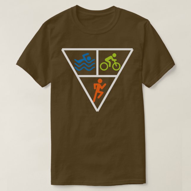 Triathlon Triangle Simma Bike Springa Triathlete T Shirt (Design framsida)