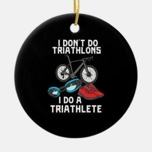 Triathlon Triathlete Julgransprydnad Keramik