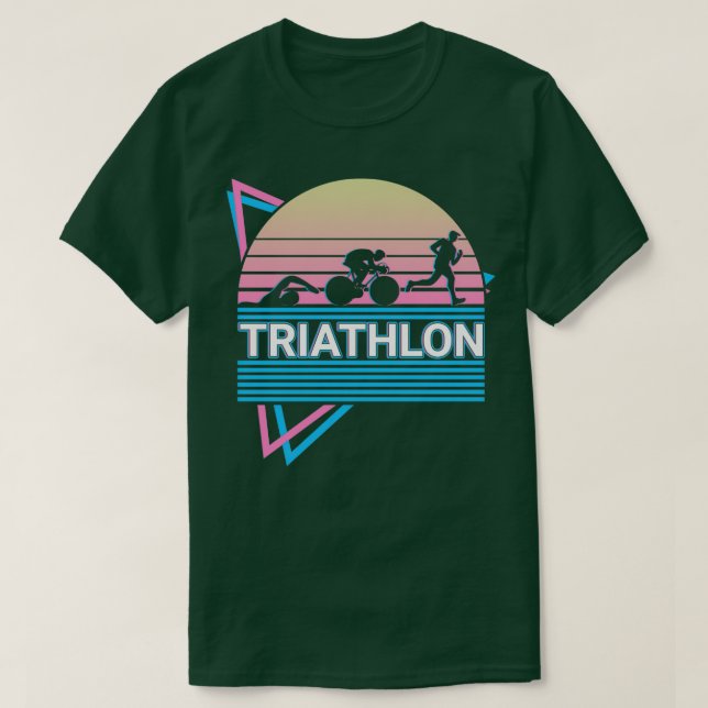 Triathlon Triathlete Retro Gift T Shirt (Design framsida)